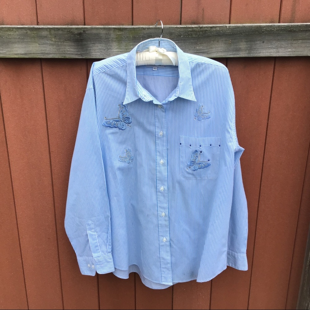 Blouse, Embroidered, Large